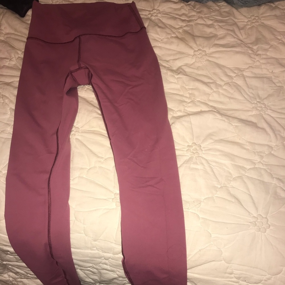 Lululemon pink wunder under leggings - tall